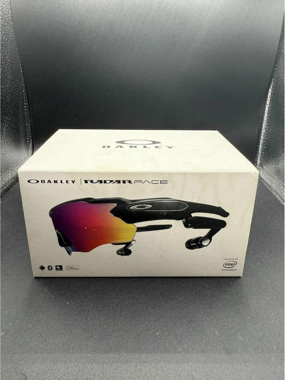 OAKLEY RADAR PACE POLISHED BLACK PRIZM ROAD CLEAR BLUETOOTH CONNECT SUNGLASSES
